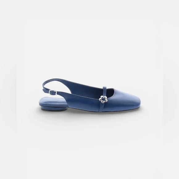 Lisa Says Gah Lisa Veronica Slingback Flats in Cobalt Size 10 - Picture 6 of 7